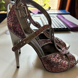 Audrey Brooke Glitter Stiletto Heels